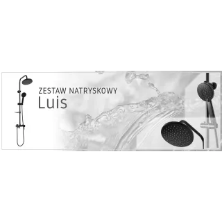 Rea ZESTAW NATRYSKOWY LUIS CZARNY REA-P7005