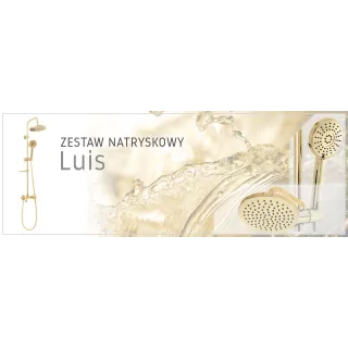 Rea ZESTAW NATRYSKOWY LUIS ZŁOTY REA-P7006