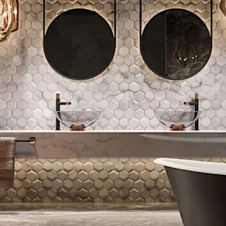 FDesign Ardesia bateria umywalkowa Rose Gold/Black Mat ARD-2-25