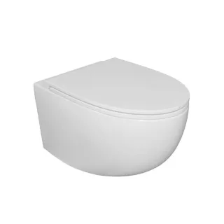 Miska WC wisząca + deska wolnoopadająca BULL biały połysk