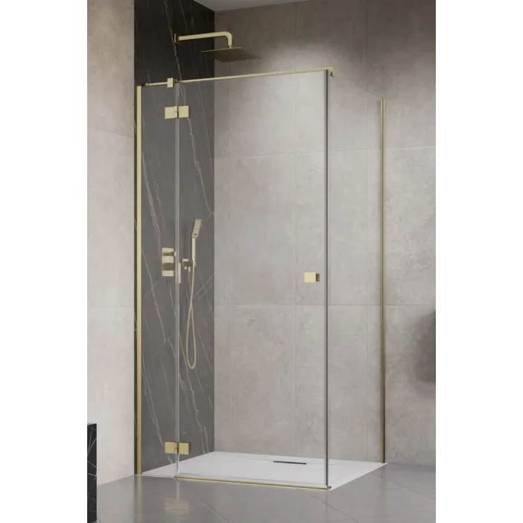 ESSENZA 8 KDJ ŚCIANKA BOCZNA S1 100 SZKŁO ULTRA CLEAR ZŁOTO SZCZOTK.