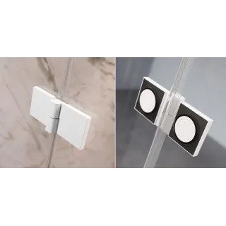 Drzwi prysznicowe lewe ESSENZA PRO WHITE KDJ 900x2000 białe