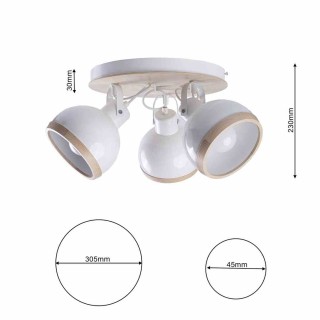 Lampa sufitowa OVAL WHITE 3xE27 MLP8652