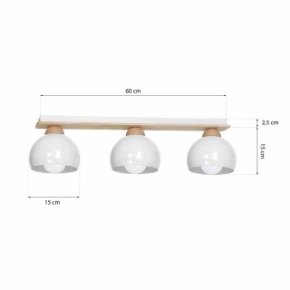 Lampa sufitowa DAMA WHITE 3xE27 MLP6460