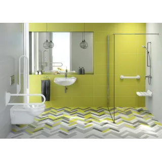 Deante Umywalka ceramiczna ścienna z miejscem na baterię - dla osób z ograniczeniami ruchowymi CDV_6U6W