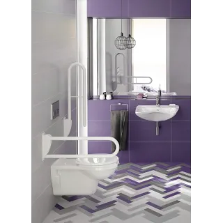 Deante Umywalka ceramiczna ścienna z miejscem na baterię - dla osób z ograniczeniami ruchowymi CDV_6U6W