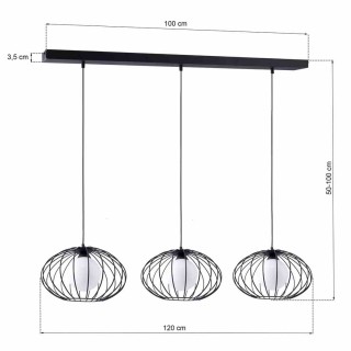 Lampa Wisząca KRONOS BLACK 3xE14 MLP4424