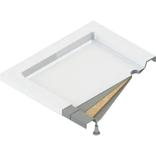 Deante Brodzik akrylowy półokrągły 80 cm KGJ_054B