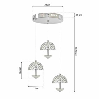 LAMPA WISZĄCA VENUS  3x5W LED ML316