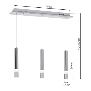 LAMPA WISZĄCA ICE 15W LED ML322