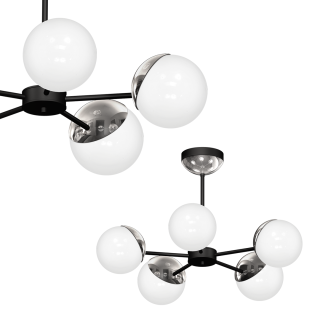 Żyrandol SFERA BLACK/CHROME 5xE14 MLP8882