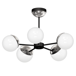 Żyrandol SFERA BLACK/CHROME 5xE14 MLP8882