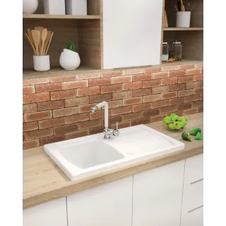 Deante Zlewozmywak ceramiczny 1-komorowy z ociekaczem ZCL_611N