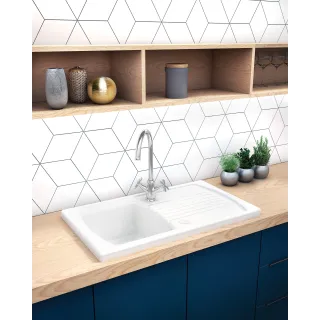 Deante Zlewozmywak ceramiczny 1-komorowy z ociekaczem ZCL_611N