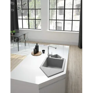 Deante Zlewozmywak granitowy 1.5-komorowy z ociekaczem - Space-Saver ZQP_S653