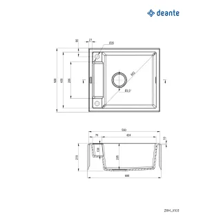 Deante Zlewozmywak granitowy magnetyczny 1-komorowy ZRM_S103