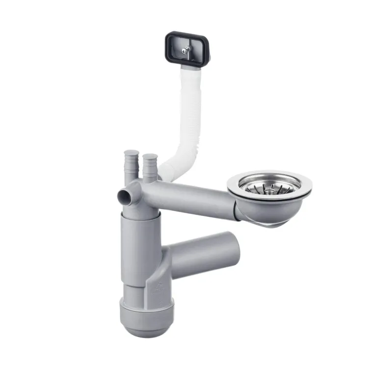 Deante Syfon do zlewozmywaka stalowego 1-komorowego - Space-Saver ZXY_9916