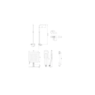 Omnires Parma Zestaw prysznicowy Czarny PM7444BL