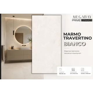Prime Ceramics MARMO TRAVERTINO BIANCO 60X120 (1,44) MATT PD-TL-MT-0001 PRC