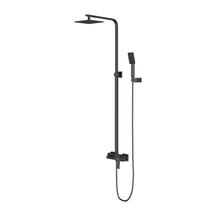 Omnires PARMA system prysznicowy natynkowy, grafit szczotkowany PM7444GR