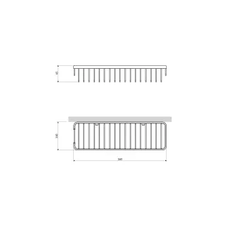 Omnires UNI koszyk prysznicowy, 36 x 7 x 11 cm, miedź antyczna szczotkowana 8963AORB