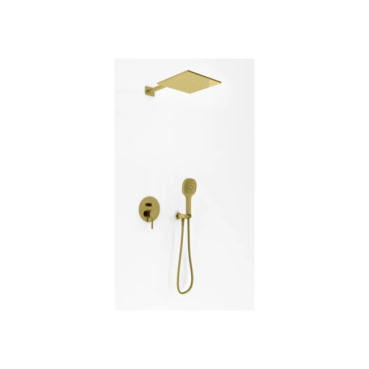 Kohlman Zestaw prysznicowy z deszczownicą 30cm Axel BRUSHED GOLD QW210AGDBQ30