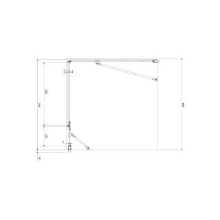 Omnires MANHATTAN element składowy: drzwi uchylne, 80 cm, chrom połysk, szkło transparentne ADC80X-ACRTR