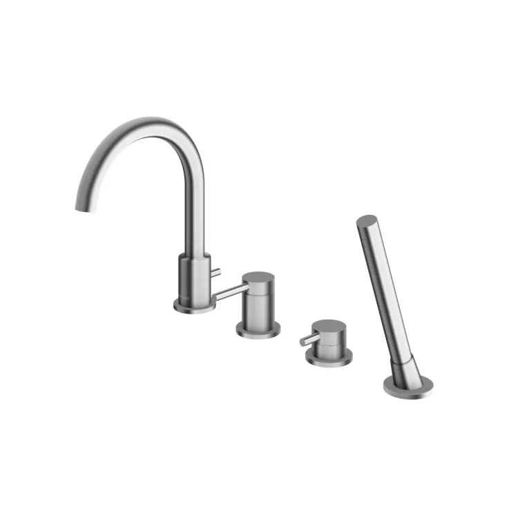 Kohlman Bateria wannowa z obrotową wylewką Axel BRUSHED NICKEL QB244ABN