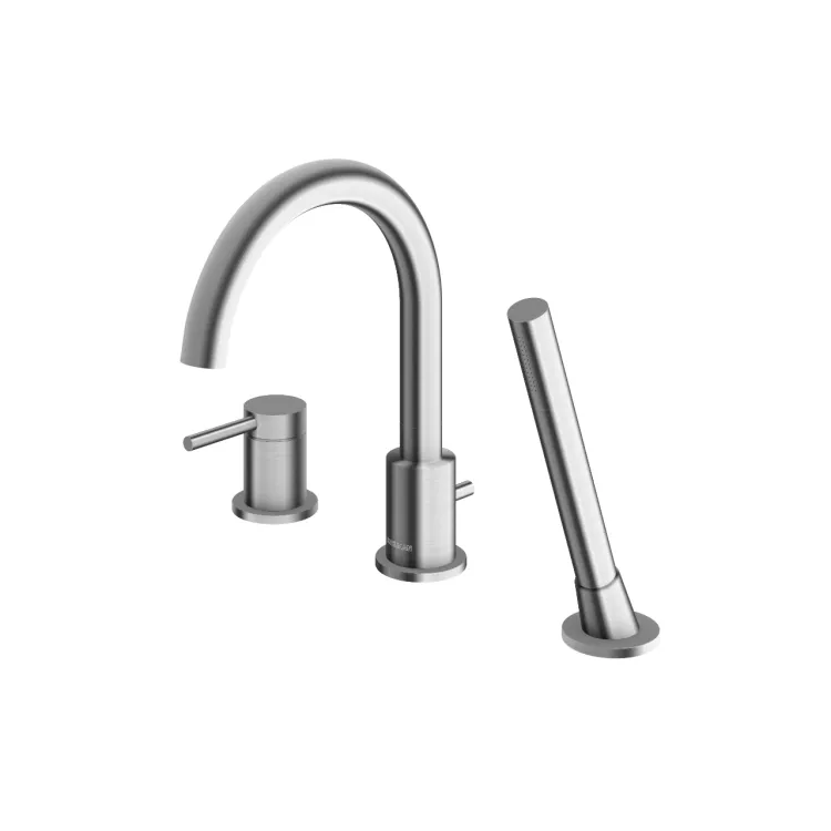 Kohlman Bateria wannowa z obrotową wylewką Axel BRUSHED NICKEL QB241ABN