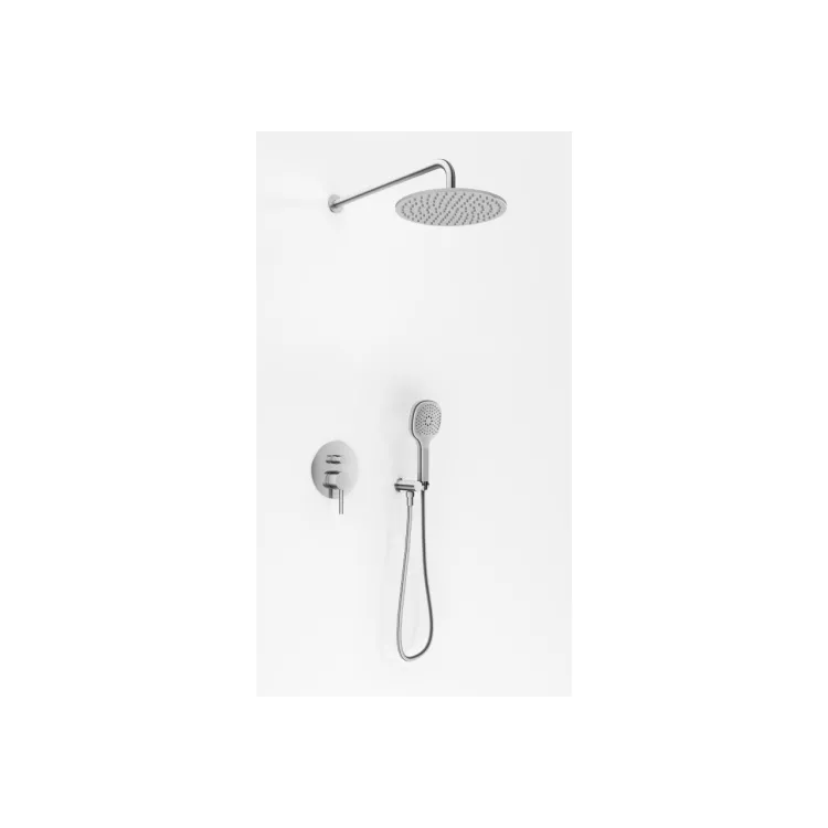 Kohlman Zestaw prysznicowy z deszczownicą 25cm Axel BRUSHED NICKEL QW210ABNR25