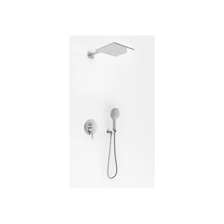 Kohlman Zestaw prysznicowy z deszczownicą 25cm Axel BRUSHED NICKEL QW210ABNQ25