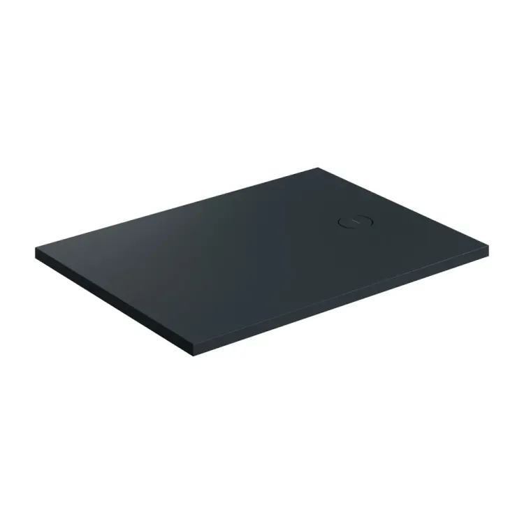 Omnires AQUAROCK kompozytowy brodzik prysznicowy antypoślizgowy, 80 x 120 cm, black lava mat AQUAROCK80-120BLV