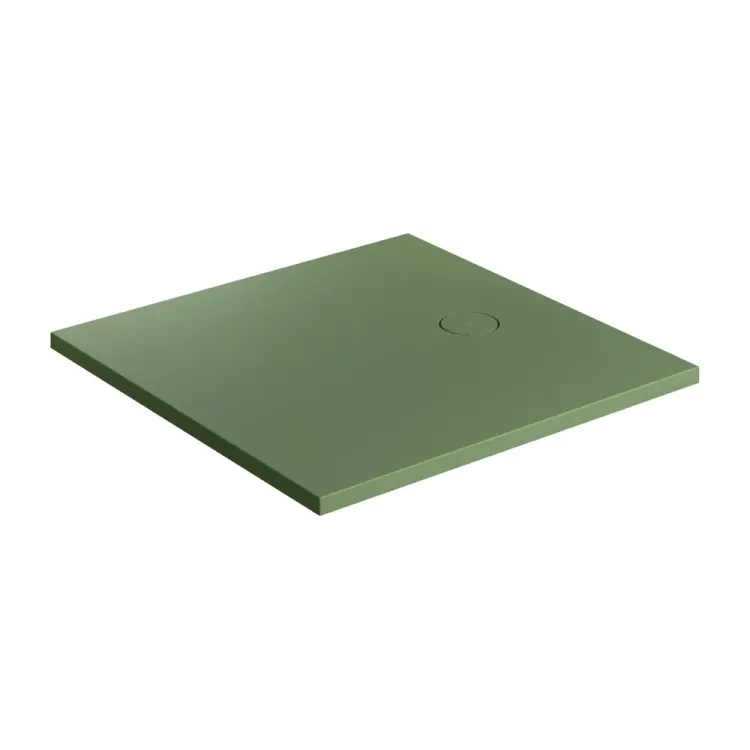 Omnires AQUAROCK kompozytowy brodzik prysznicowy antypoślizgowy, 80 x 80 cm, olive mat AQUAROCK80-KOL