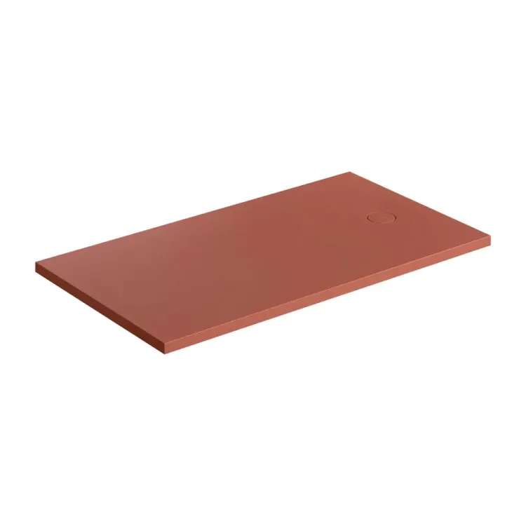 Omnires AQUAROCK kompozytowy brodzik prysznicowy antypoślizgowy, 80 x 160 cm, terracotta mat AQUAROCK80-160TE