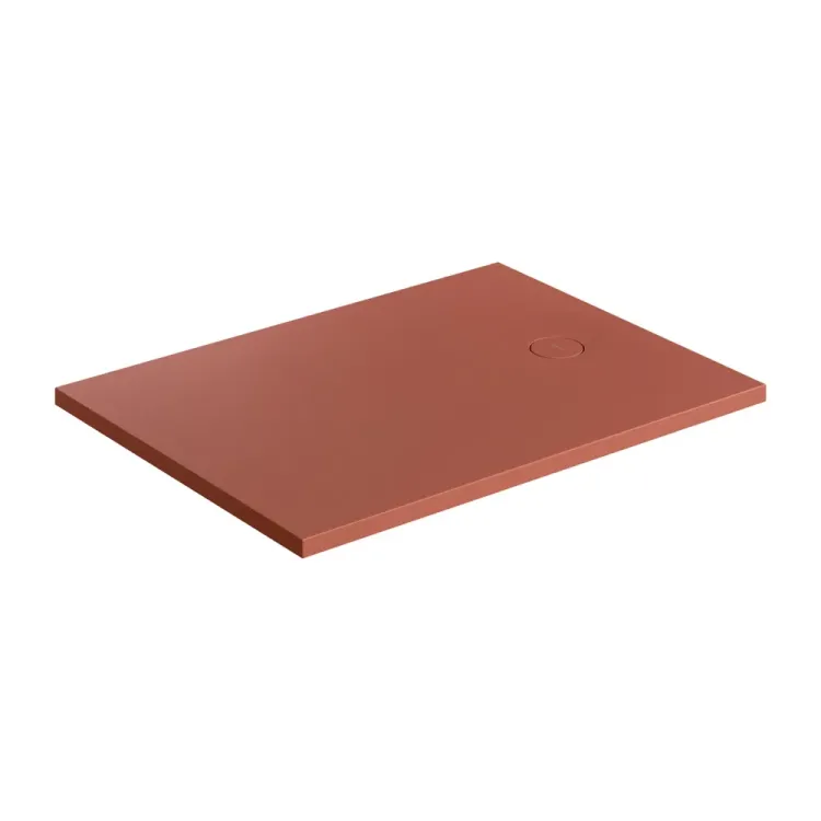 Omnires AQUAROCK kompozytowy brodzik prysznicowy antypoślizgowy, 80 x 120 cm, terracotta mat AQUAROCK80-120TE
