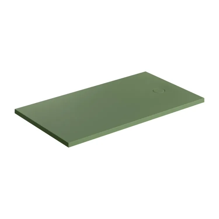 Omnires AQUAROCK kompozytowy brodzik prysznicowy antypoślizgowy, 80 x 140 cm, olive mat AQUAROCK80-140OL