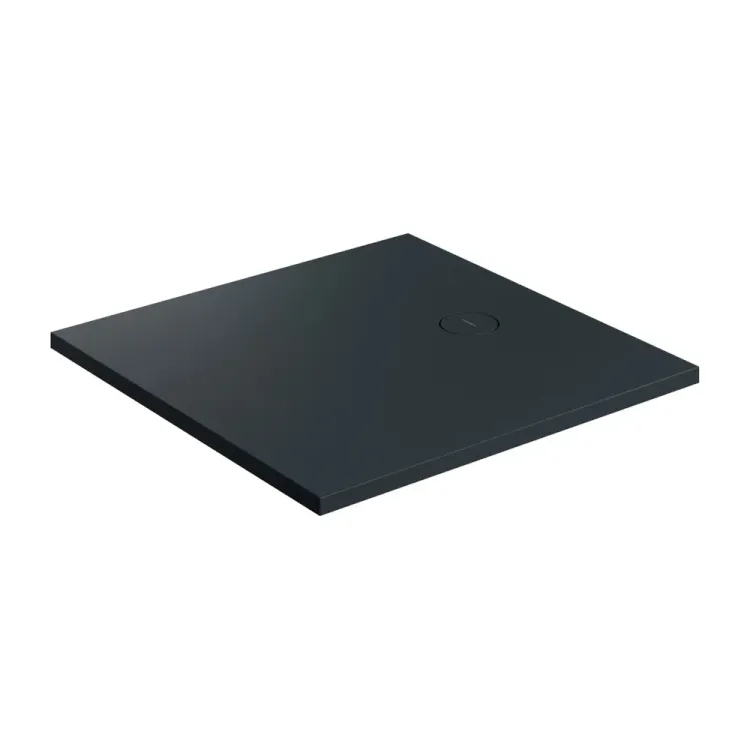 Omnires AQUAROCK kompozytowy brodzik prysznicowy antypoślizgowy, 80 x 80 cm, black lava mat AQUAROCK80-KBLV