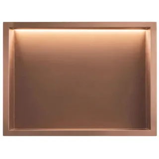 Rea PÓŁKA WNĘKOWA LED 30x45x10 cm BRUSH COPPER REA-08567