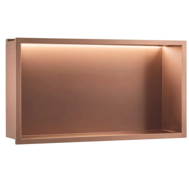 Rea PÓŁKA WNĘKOWA LED 60X30x10 cm BRUSH COPPER REA-08568