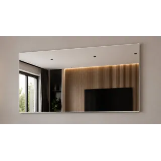 LUSTRO WISZACE 70X120 W BIAŁEJ ALUMINIOWEJ RAMIE