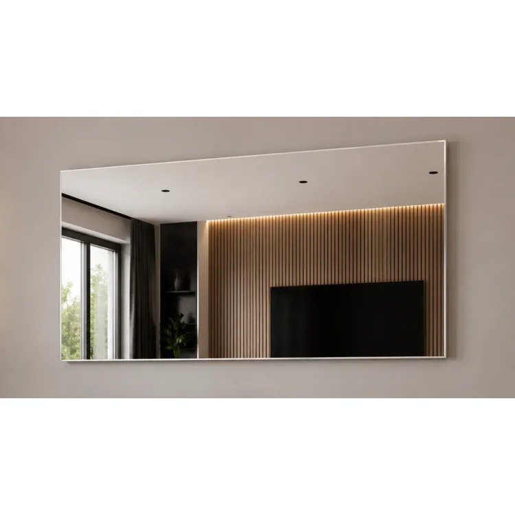 LUSTRO WISZACE 70X120 W BIAŁEJ ALUMINIOWEJ RAMIE