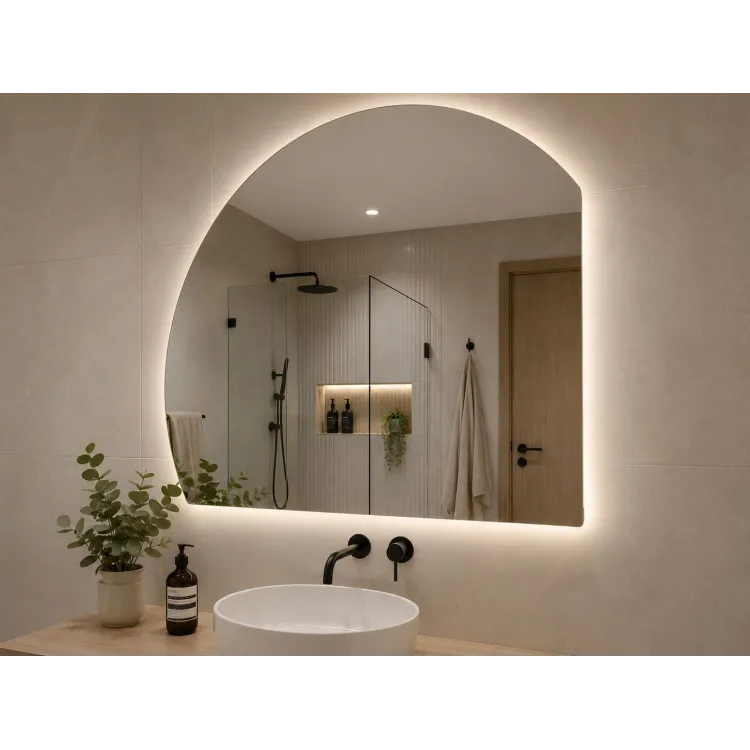 LUSTRO WISZĄCE LED PÓŁOKRAGŁE ŚW.NEUTR.130,9X164