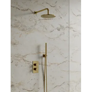 CONTOUR SYSTEM TERMOSTATYCZNY PODTYNKOWY ZŁOTO SZCZOTKOWANE SYSCT11GLB