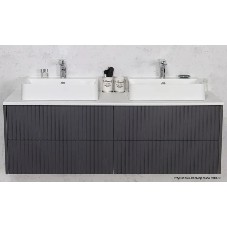 MIRAGE SZAFKA WISZĄCA 4 SZUFLADY 140CM GRAFIT