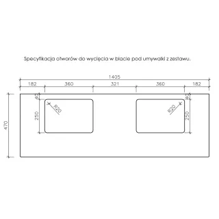 MIRAGE SZAFKA WISZĄCA 4 SZUFLADY 140CM GRAFIT