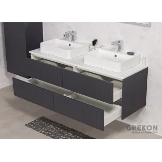 MIRAGE SZAFKA WISZĄCA 4 SZUFLADY 140CM GRAFIT