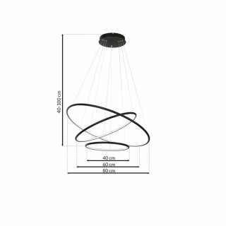 LAMPA WISZĄCA ORION BLACK  99W LED ML509