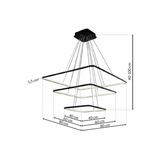 LAMPA WISZĄCA NIX BLACK 117W LED ML519