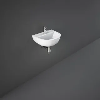 RAK Ceramics COMPACT Umywalka podwieszana 38x30 cm z otworem biały połysk COWB00001