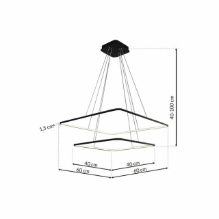 LAMPA WISZĄCA NIX BLACK 50W LED ML518